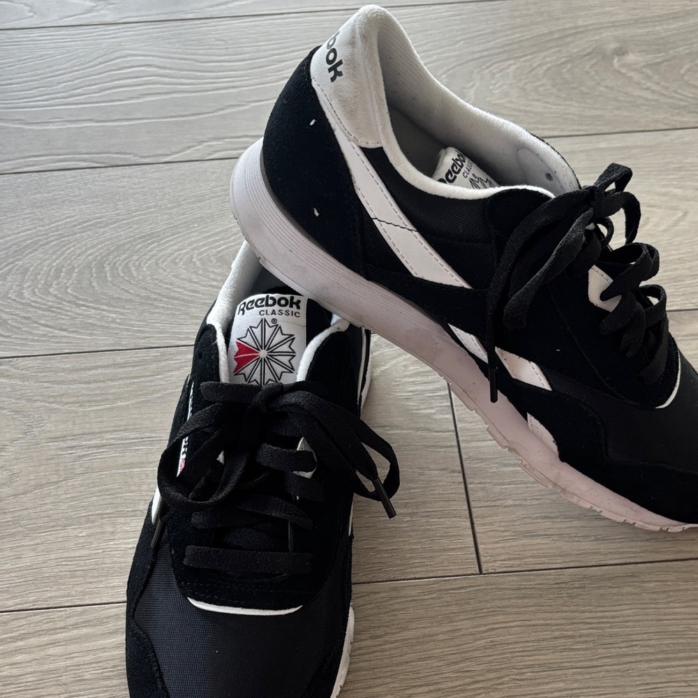 Reebok Classic Black and White Sneakers